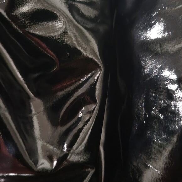 TLZ Femme Vinyl Pants Black PVC Patent Shiny Wet Liquid Straps Boot Cut Medium - Picture 14 of 14